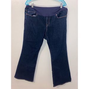 Gap Maternity Sexy Boot Bootcut Dark Wash Stretchy Jeans With Tummy Panel